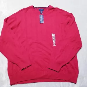 John Ashford Essentials Red Pin Stripe Men's XL Sweater NEW NWT - Picture 1 of 9