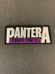 PANTERA CFH PURPLE LOGO WOVEN SEW OR IRON ON SHAPED PATCH OFFICIALLY LICENSED - Imagen 1 de 7