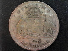 1952 Australia 1 Florin Silver Coin George VI