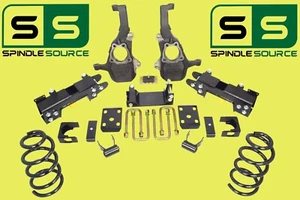 4"/6" DROP SPINDLE COILS FLIP KIT SHACKLES C-NOTCH FOR 19-22 Chevy/GMC 1500 V6 - Picture 1 of 1