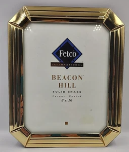 Vintage Solid Brass 8x10 Frame Fetco Beacon Hill - Picture 1 of 6