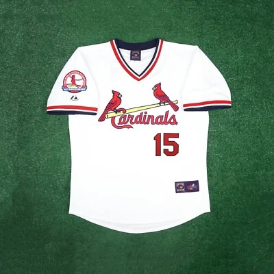 Jim Edmonds 1982 St. Louis Cardinals Cooperstown Men's 30th Anniv. Home Jersey - Image 1 of 4