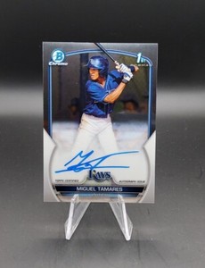 2023 Bowman Chrome Miguel Tamares 1st Bowman Base Auto #CPA-MT Tampa Bay Rays