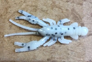 1 1/2 pulgada blanco/negro brillo, cangrejo de río,, (lote de 50 unidades) cebos de pesca - Imagen 1 de 1