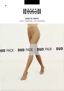 Wolford NEON 40 DEN Tights Strumpfhose glänzend Duo-Set 2er Multipack schwarz - Bild 1 von 7