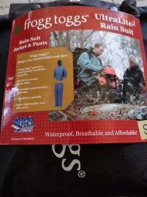 Frogg Toggs UltraLite 2 Rain Suit  Waterproof Small Set Khaki New UL12104-04 - Image 1 of 4