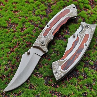 High hardness portable folding survival stainless steel tactical defense tool - Image 1 of 4