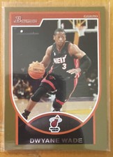 2007-08 Bowman Draft Picks And Stars Dwyane Wade Gold  92/99 Miami Heat SP