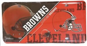 Cleveland Browns NFL Football Aluminum Metal License Plate Tag NEW