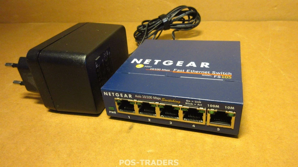 NETGEAR ProSafe FS105 v2 5-Port 10/100Mbps Unmanaged Network Switch - INCL PSU - Bild 1 von 2