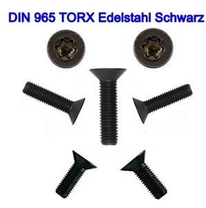 Tornillos bajadores DIN 965 TORX acero inoxidable negro M3 M4 M5 M6 cabezal bajador negro 👍  - Imagen 1 de 1