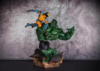 Marvel Hulk vs. Wolverine Oversize Statue Figure Collectible Toys In Stock 14''  - Image 1 of 4