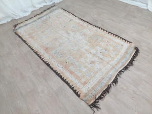 Moroccan Handmade Tribal Vintage Area Rug Faded Wool Runner Berber Kilim Rag Rug - Picture 1 of 11
