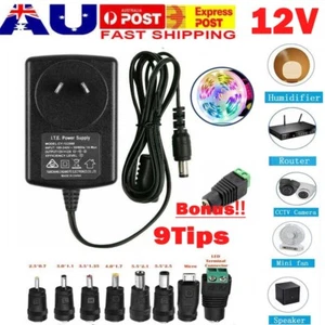 AC DC 1A 2A 12V Power Supply Adapter Transformer Safety Charger For LED Strip AU - Picture 1 of 19