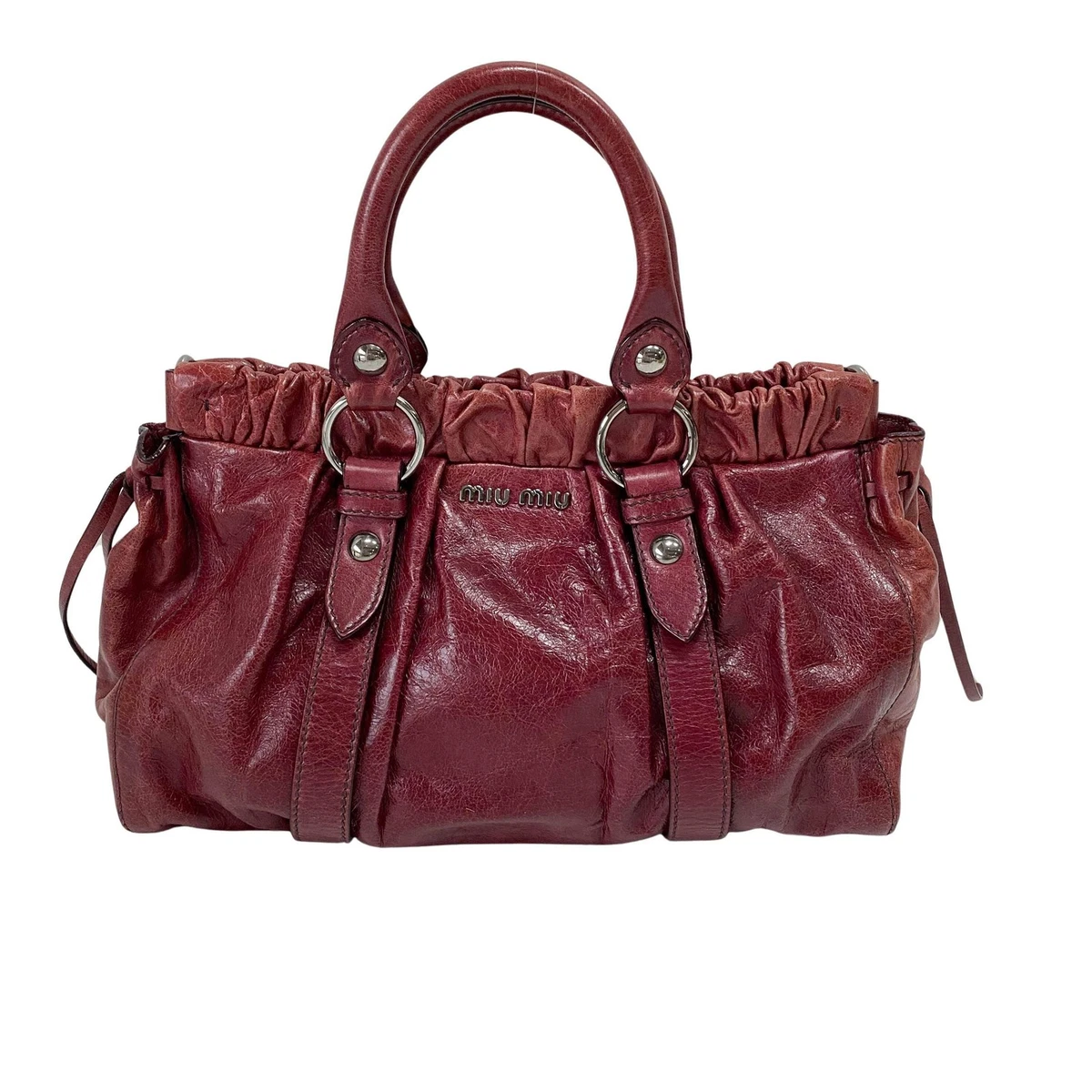 Miu Miu Red Leather Exterior Bags & Handbags for Women for sale | eBay
