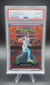 2023-24 Panini Select • Brandon Miller /199 (RC) Red Prizm PSA 10 - Hornets - Bild 1 von 3