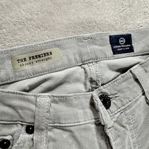 Jeans rectos ajustados AG Adriano Goldschmied gris pana The Premiere talla 27 - Imagen 1 de 9