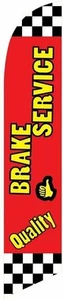Checkered Quality Brake Service Feather Banner Swooper Flag, Replacement Flag... - Picture 1 of 2