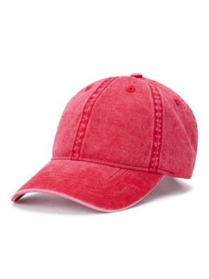 Gorra de béisbol New Time and Tru para mujer de sarga de algodón lavado, marca roja Foto 1 de 3
