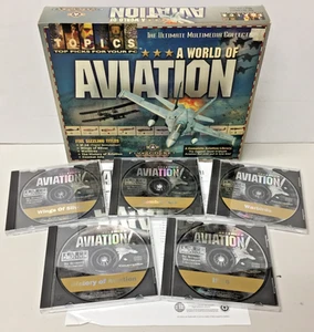 A WORLD OF AVIATION Five Discs PC CD-ROM Windows IF-16 Wings of Silver - BIG BOX - Picture 1 of 9