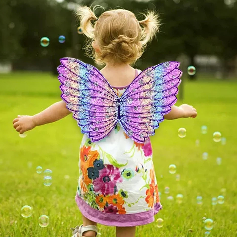 Fancy Dress up Fairy Princess Wing Child Elf Photo Prop Girls Butterfly Wing for - Image 1 of 1