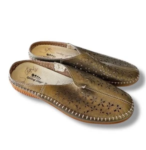 Spring Step Parre Bronze Gold Leather Clogs Mules Women’s Size 38 Italy US 7-7.5 - Picture 1 of 12