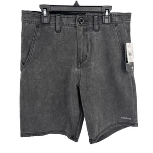 Volcom SNT Blitzed Hybrid Board Shorts Boys Size 16 (28) Washed Black - Picture 1 of 7