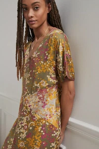 Tiny by Anthropologie Shoreline Midikleid mit Blumenmuster Größe Small - Bild 1 von 7