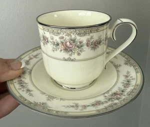 12 Noritake Bone China Shenandoah 9729 Decorative Teacup Tea Cups Saucers MINT - Picture 1 of 5