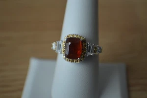 4.00ct Tangerine Kyanite / Multi Gem Ring Rhodium over Sterling Silver Size 8 - Picture 1 of 13