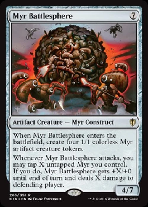Myr Battlesphere - Light Play MTG Commander 2016 Edition - Image 1 of 1