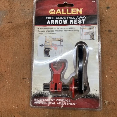 Allen Free-Glide Fall Away Arrow Rest Anodized, 6 Mount Position, Quiet Release - Image 1 of 4