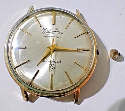 Lucien Piccard Seashark 10 K G.F. Automatic Men's Wristwatch Parts/Repair - Image 1 of 4
