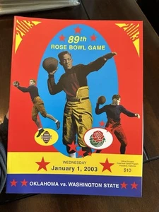 2003 Rose Bowl Program Oklahoma VS Washington State BCS - Picture 1 of 2
