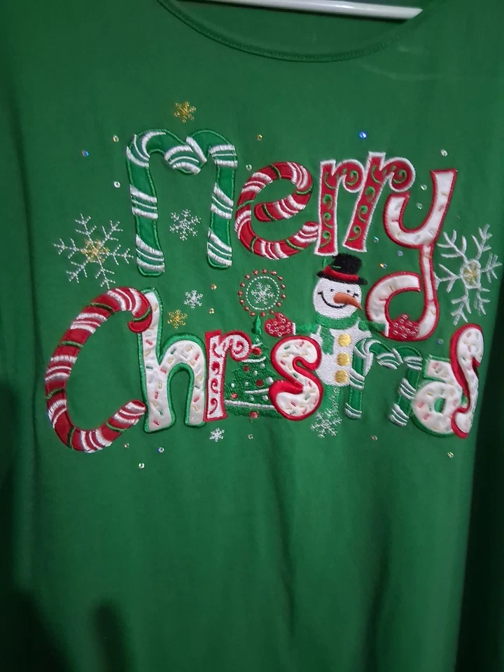 Women's Rebecca Malone Merry Christmas Top Size XL - Image 1 of 1