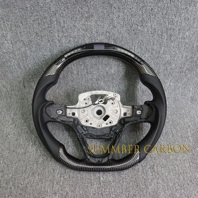 Volante de fibra de carbono LED RPM compatível com BMW I8 2014-2024 - Imagem 1 de 4