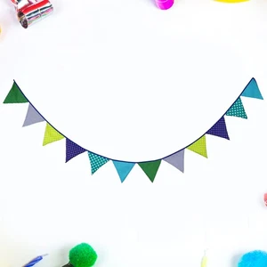 1pc 3.2m Triangle Bunting Banner Decorative Banner Pennant Burgee Pull Flag - Picture 1 of 12