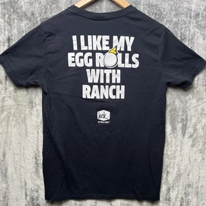 Jack in the Box Men Employee "I Like My Eggrolls with Ranch" Black Shirt Size M - Picture 1 of 5