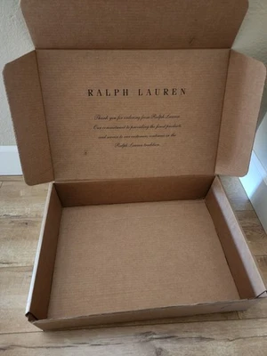 RARO Ralph Lauren GRANDE Firma Kraft CAJA DE ENVÍO Vacía 21x14.5x5 pulgadas Foto 1 de 4