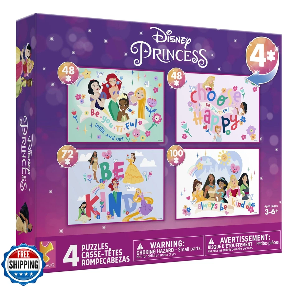 Buffalo Games - Multipack Infantil 4 X 1 - Disney Princess Kids Licenciado Multipac - Imagem 1 de 4