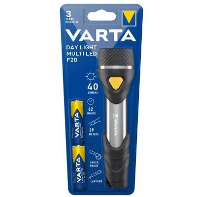 Varta 16632 LED Taschenlampe Day Light Multi LED F20 40lm inkl. 2x Batterien AA