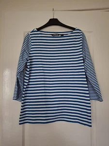 Lands' End Blue Stripe Top Size M - Picture 1 of 4