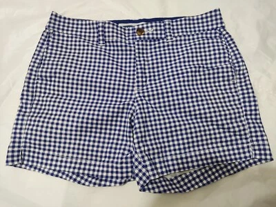 Pantalones cortos de mujer Old Navy Everyday blancos/azules a cuadros talla 6. Cintura: 31 pulgadas Foto 1 de 3