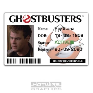 Plastic ID Card (TV & FILM Prop) - Ray Stanz GHOSTBUSTERS Fancy Dress - Picture 1 of 2