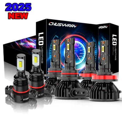 For GMC Canyon 2015-2022 6x High&Low Beam LED Headlight Fog Light Bulbs Kit A+ - Image 1 of 4