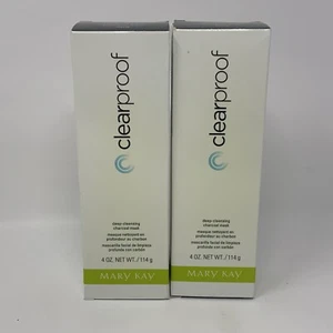 Lot of 2 Mary Kay Clear Proof Deep-Cleansing Charcoal Masks Clearproof 4 Oz - Picture 1 of 5