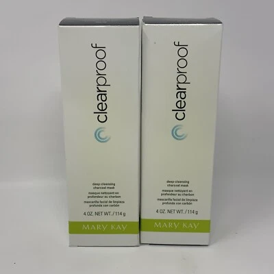Lot of 2 Mary Kay Clear Proof Deep-Cleansing Charcoal Masks Clearproof 4 Oz - Image 1 of 4