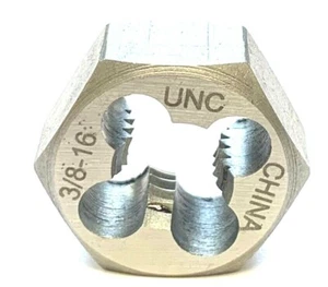 3/8-16 UNC CARBON STEEL HEXAGON RETHREADING DIE - NEW! - Picture 1 of 9