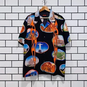 PLEASURES 7 WONDER CAMP SHIRT BLACK - Picture 1 of 8