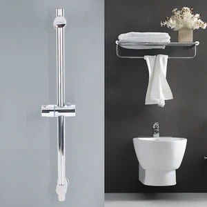 Replacement Stainless Steel Shower Rail Head Slider Holder Adjustable Bracket - Picture 1 of 7